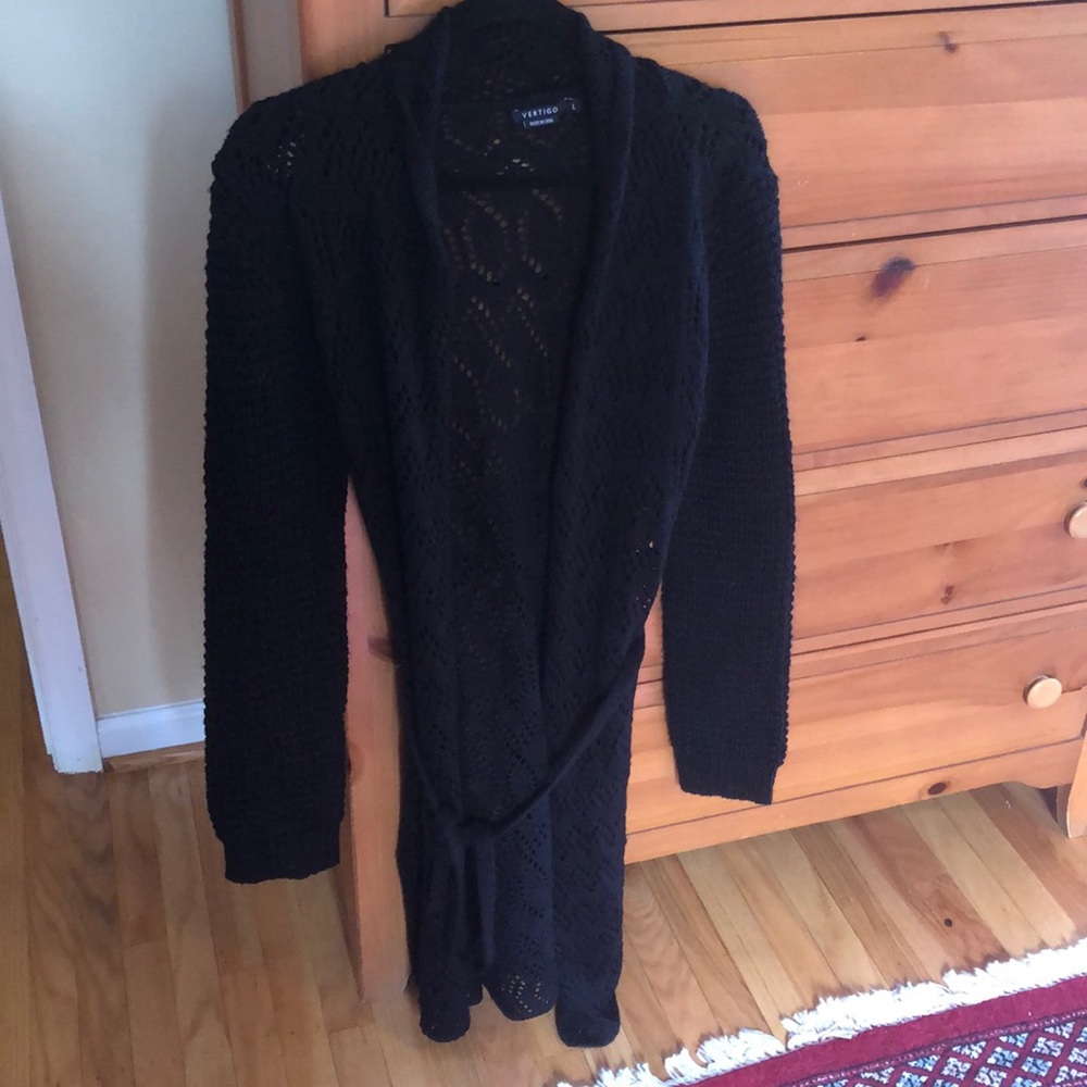 Black Knit Vertigo Cardigan